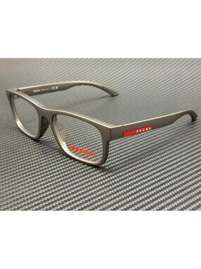 New PRADA LINEA ROSSA Men Grigio Metal Eyeglasses 52-18-145